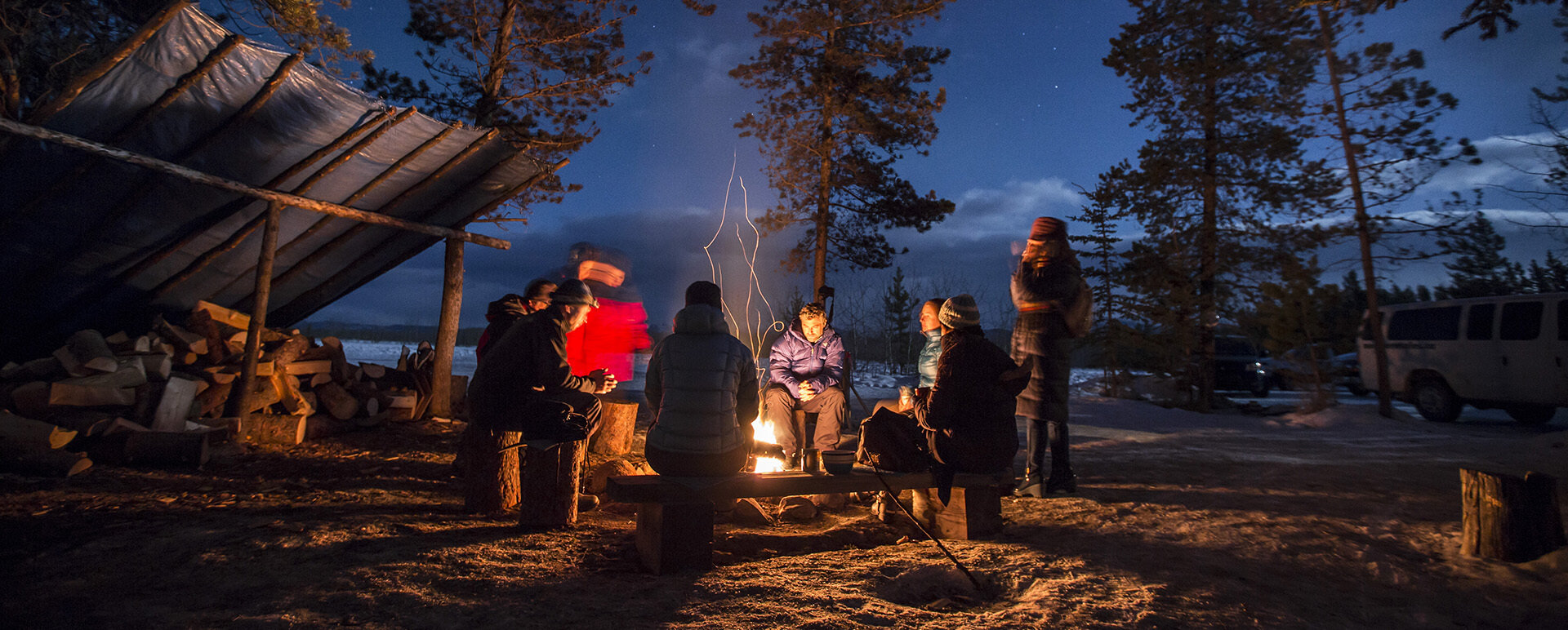 Life around a campfire