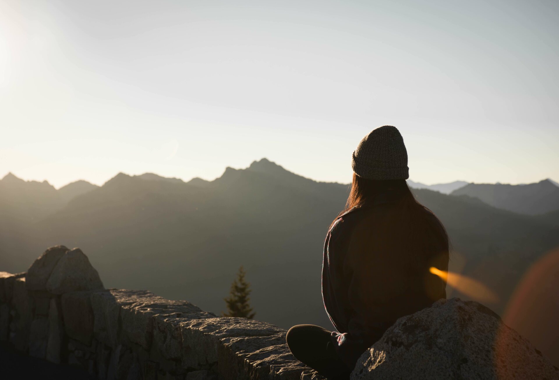 Girl gazing at nature
