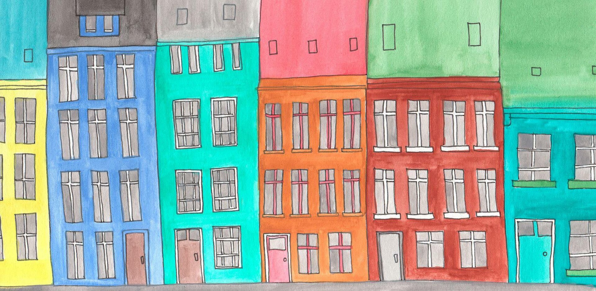 Colored Houses In Iceland