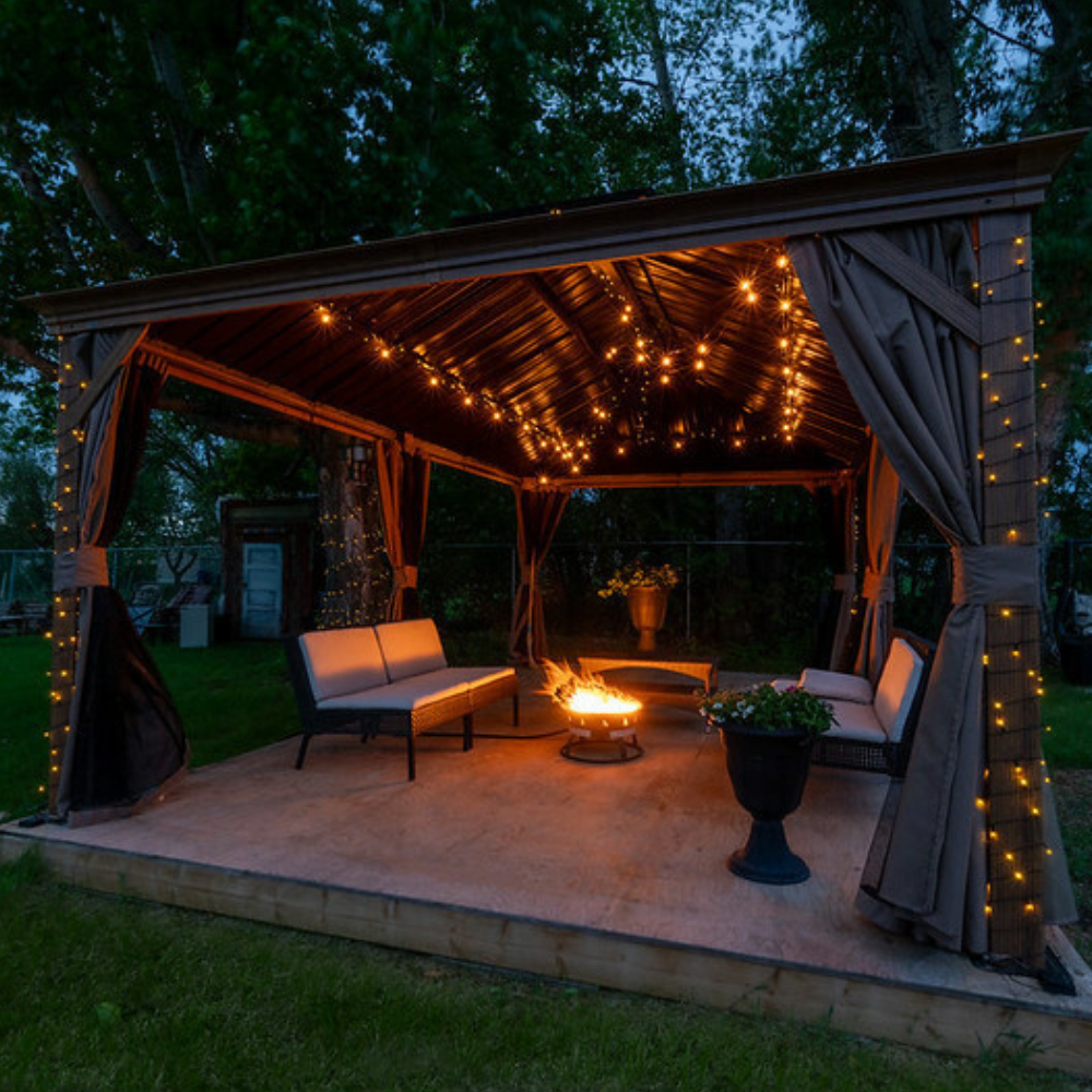 Smoky lake outdoor square